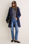 Navy Blue Leandra Puffer Coat