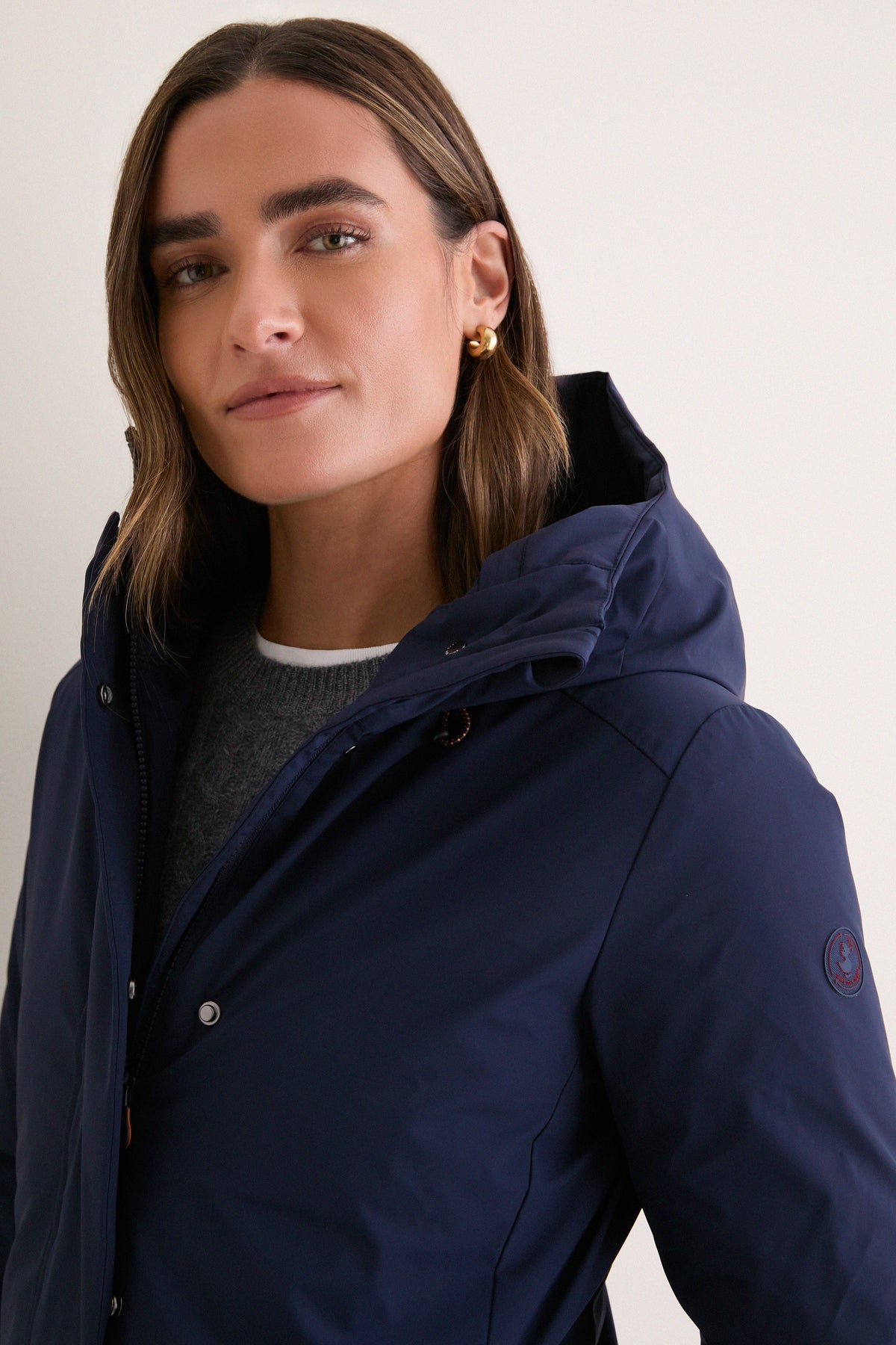 Navy Blue Leandra Puffer Coat