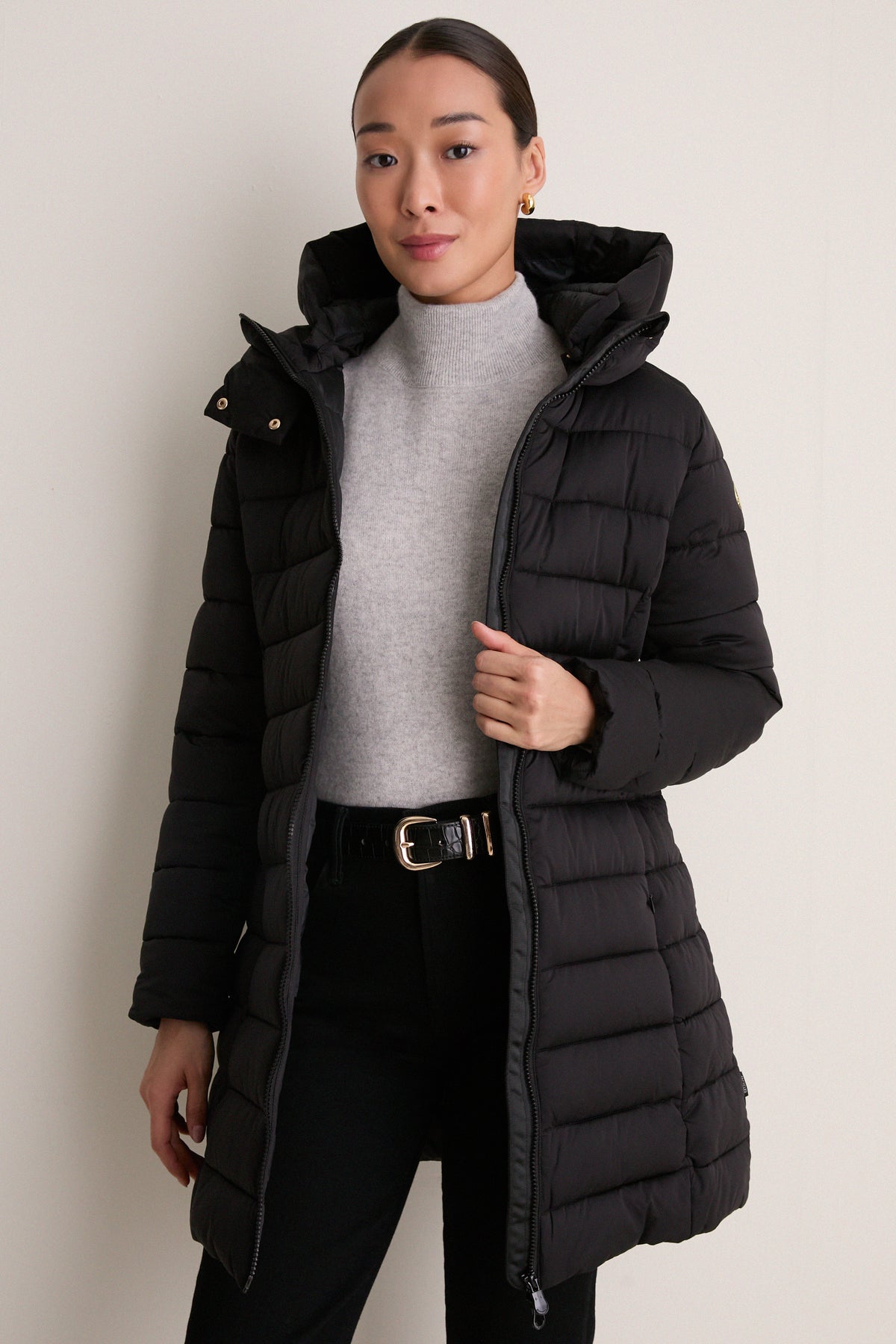 Black Enis Puffer Coat