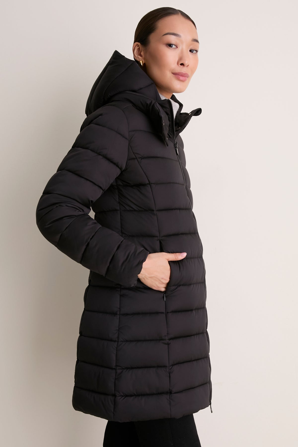 Black Enis Puffer Coat
