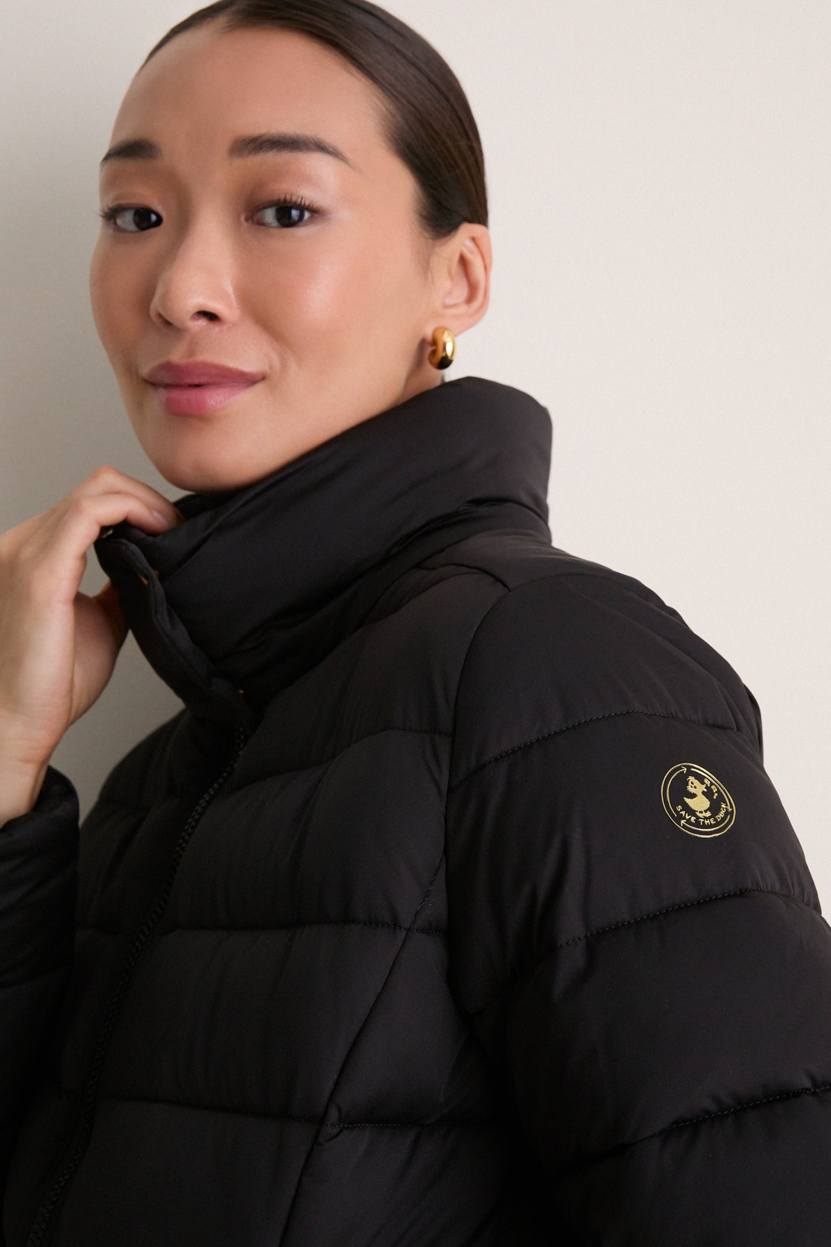 Black Enis Puffer Coat