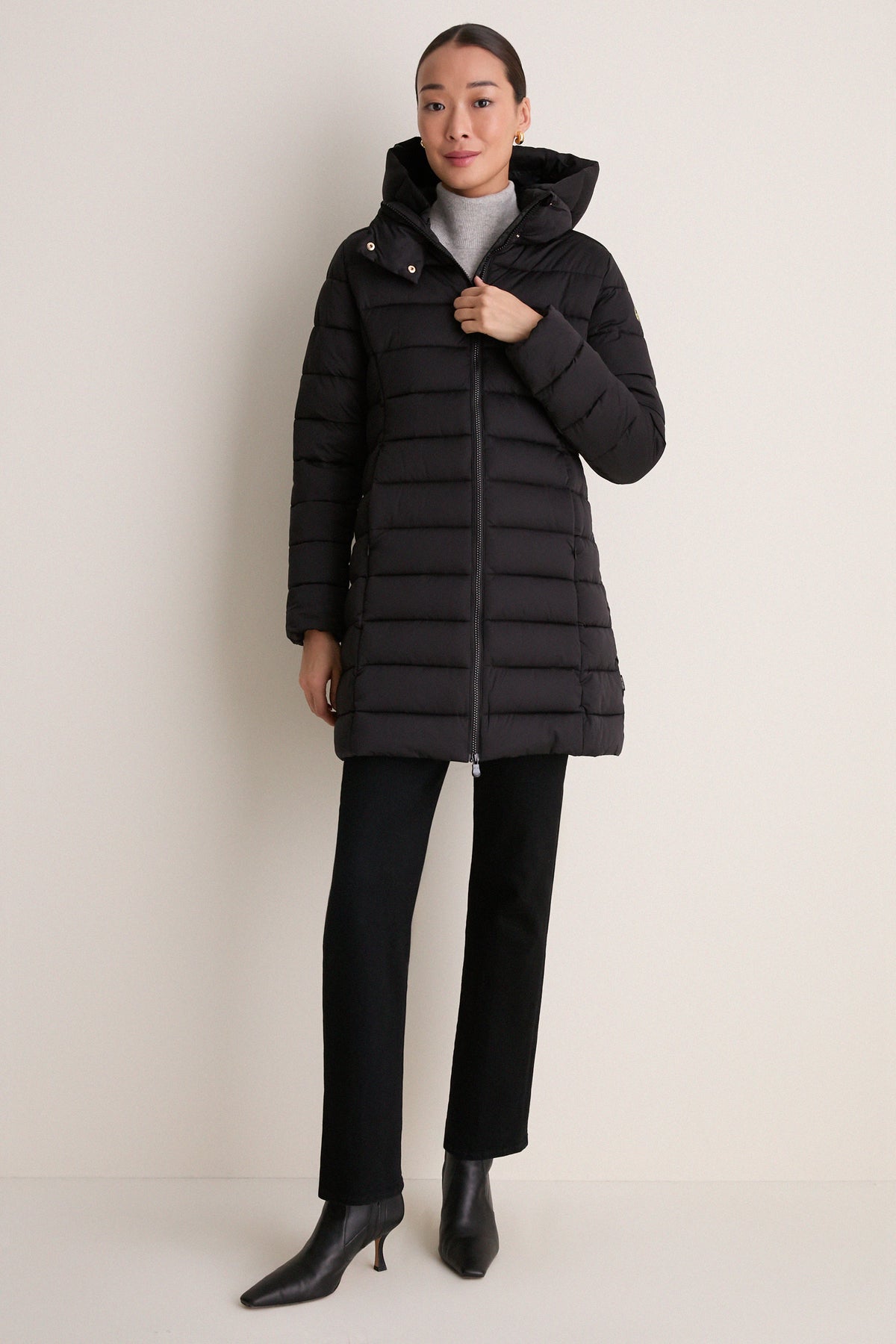 Black Enis Puffer Coat