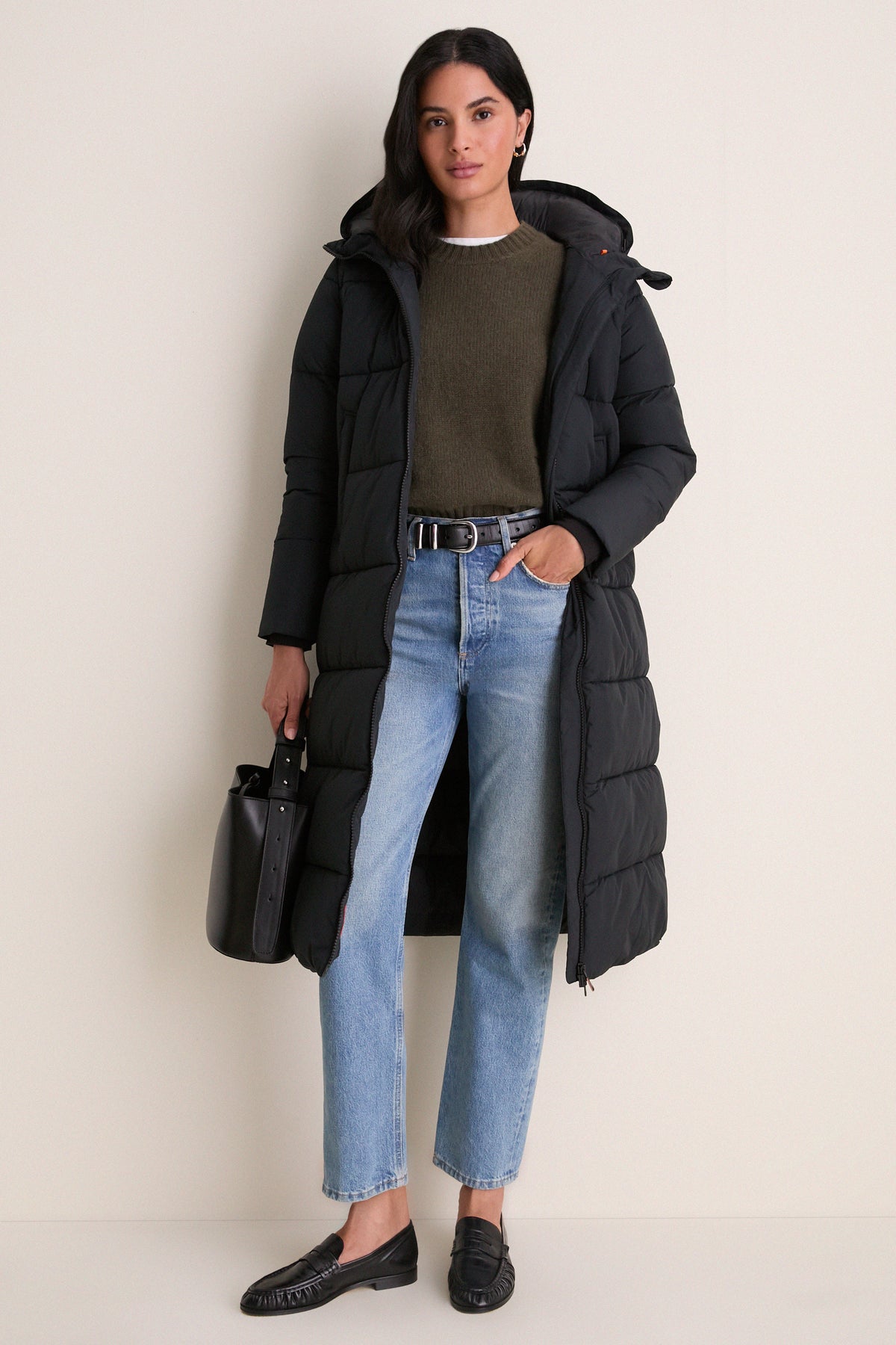 Black Zendaya Puffer Coat