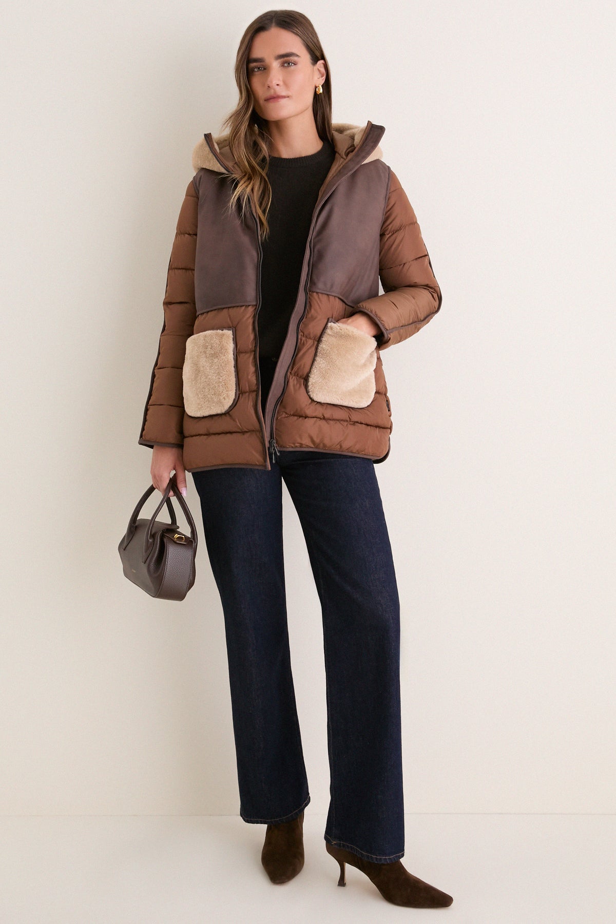 Hazelnut Brown Jacqueline Puffer Jacket