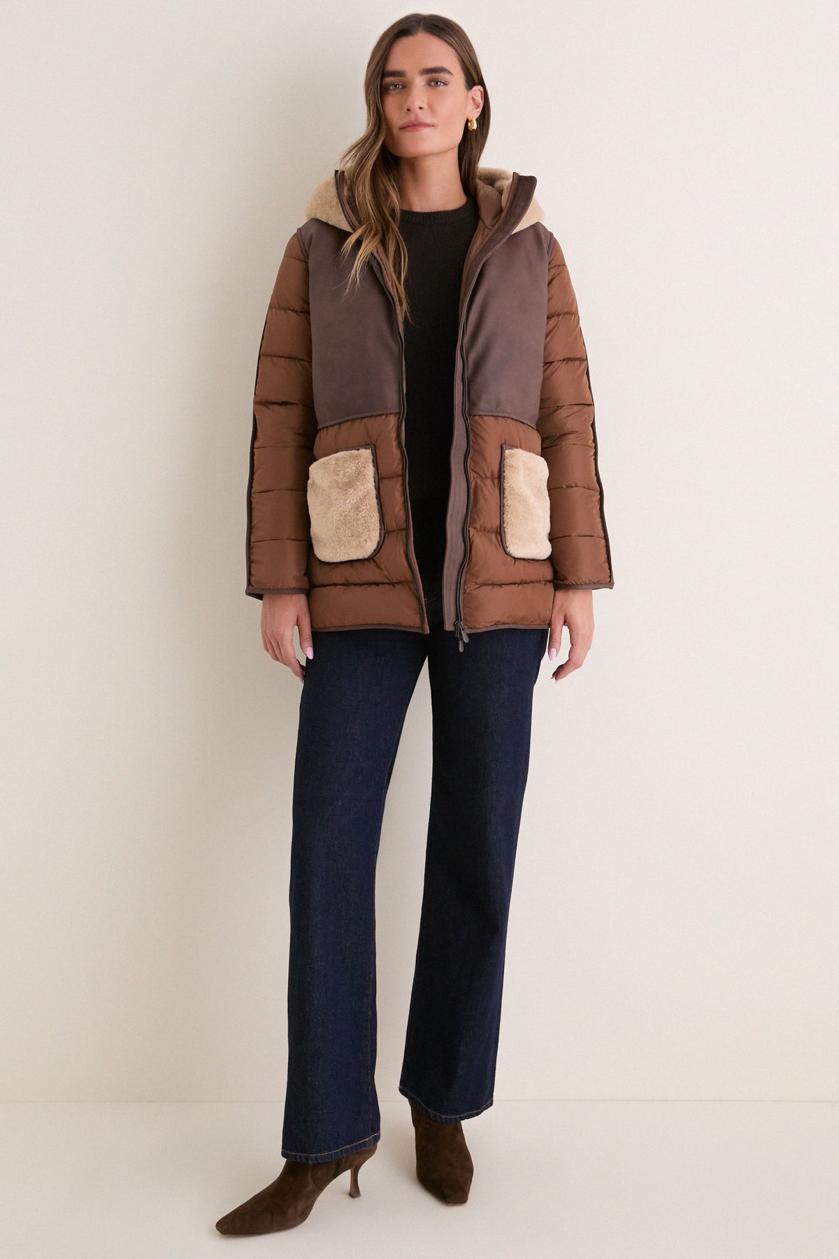 Hazelnut Brown Jacqueline Puffer Jacket