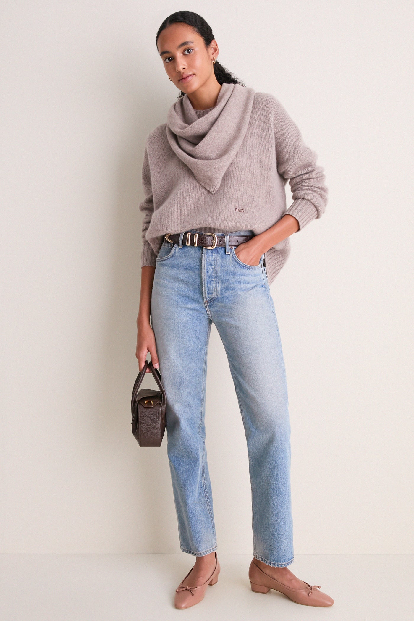 Clay Leather Bree Flats