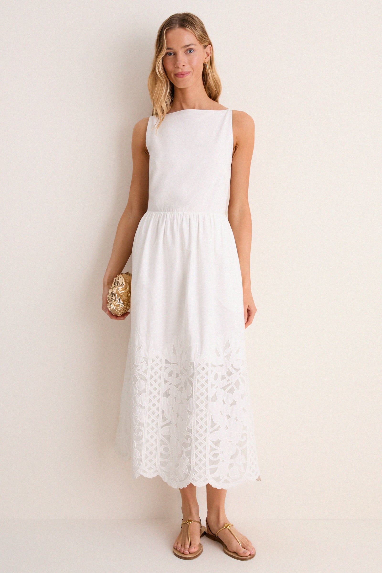 Corvina Embroidered Eyelet Manola Dress