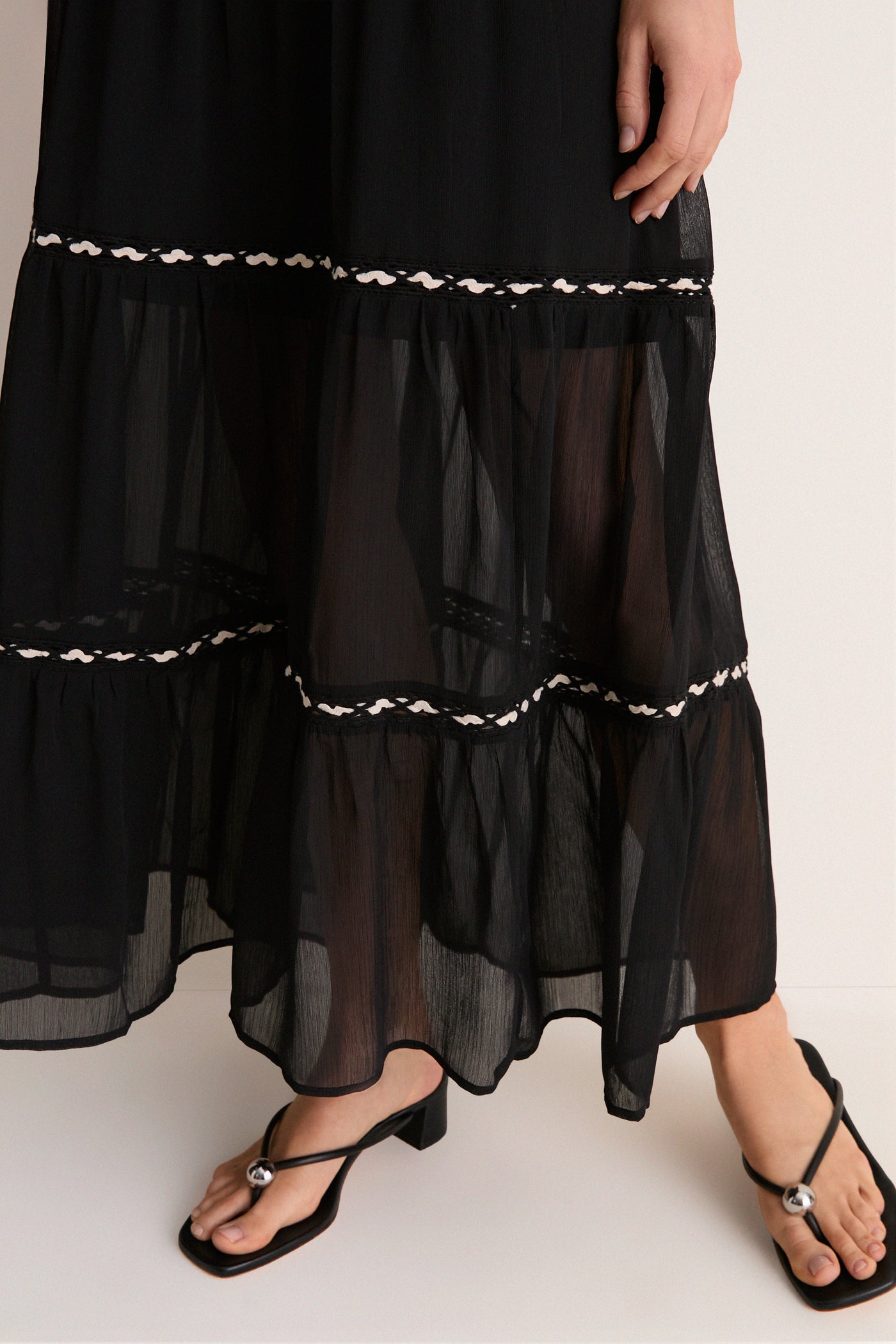 Black Smocked Ric Rac Sabina Dress