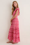 Red Siro Hilda Midi Dress