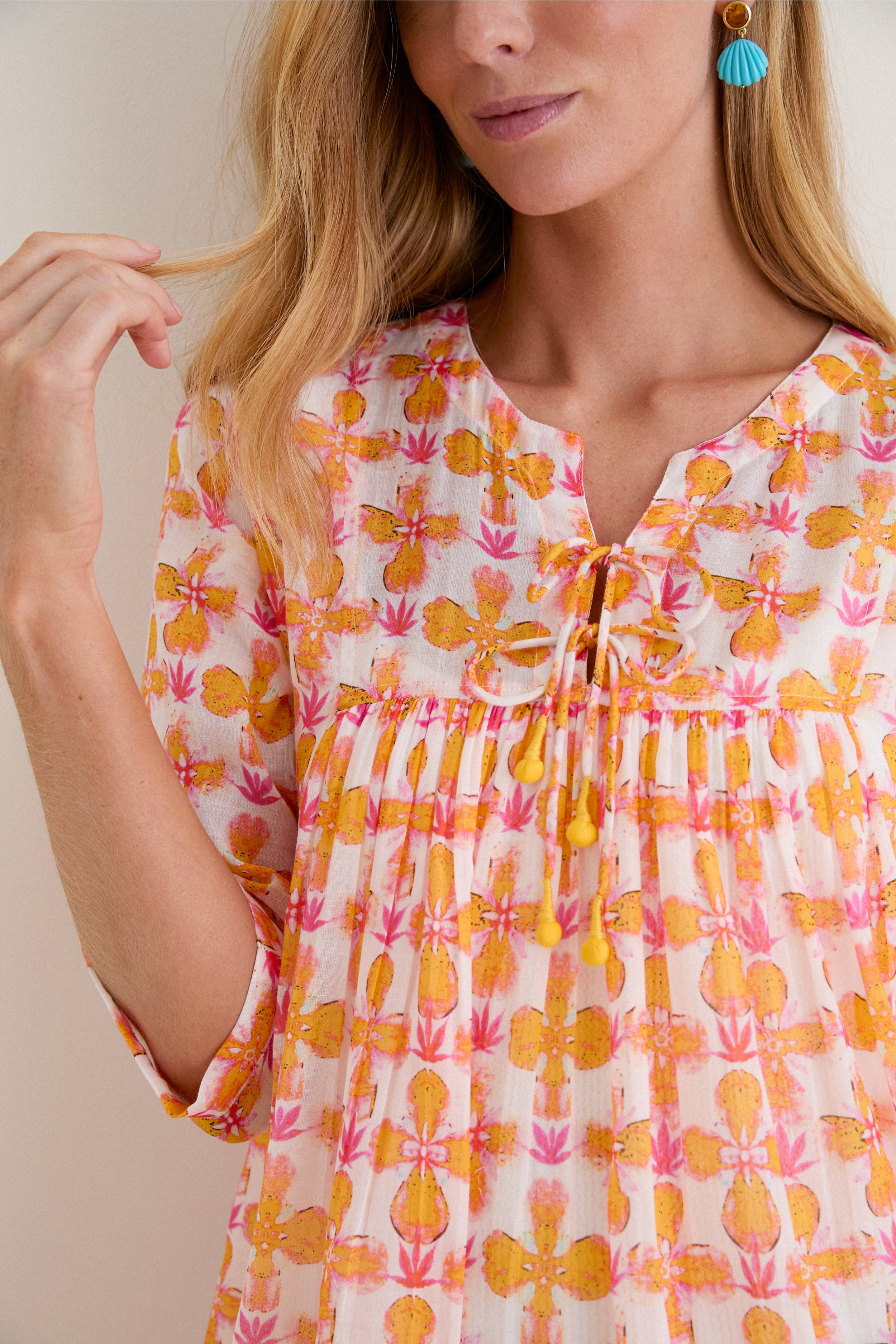 Orange Aura Seychelles Short Tunic | Ro's Garden | Tuckernuck