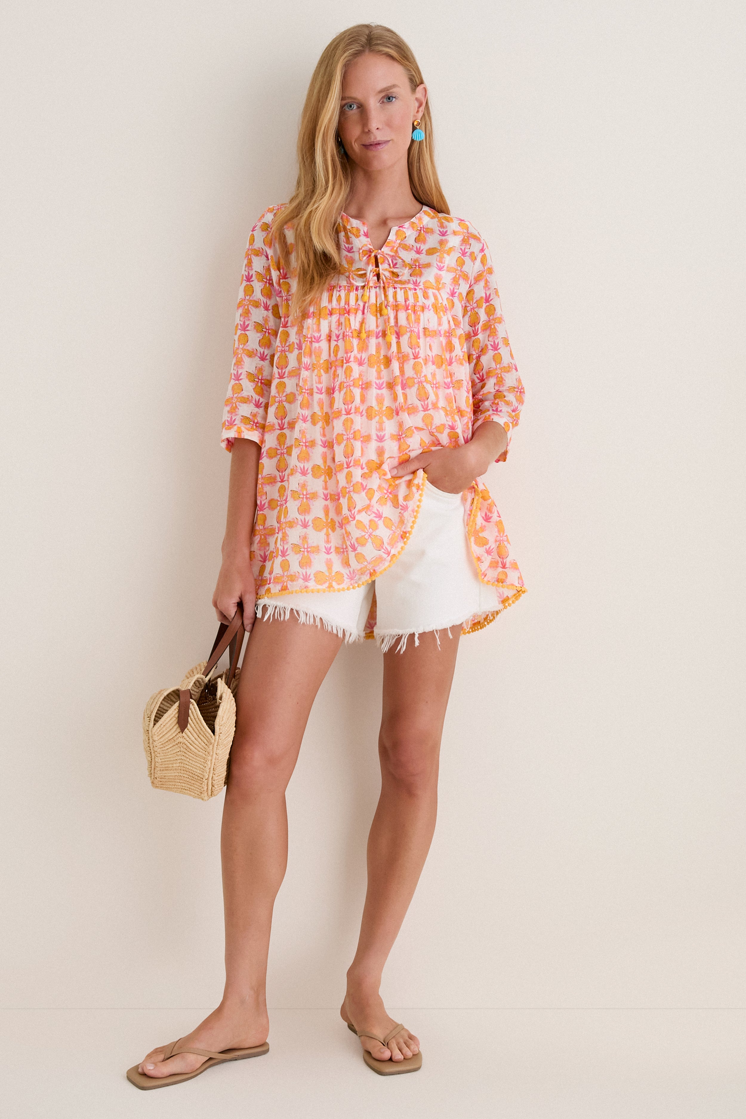 Vintage オレンジ メキシカンチュニック Orange Aura Seychelles Short Tunic | Ro's Garden | Tuckernuck