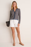 Dockside Stripe Knit Martha Cardigan