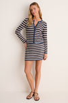 Dockside Stripe Knit Mystic Mini Skirt