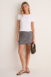 Dockside Stripe Knit Mystic Mini Skirt