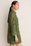 Green Crochet Sparkle Collier Dress