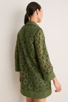 Green Crochet Sparkle Collier Dress