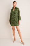 Green Crochet Sparkle Collier Dress