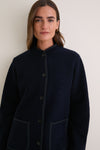 Navy Cambridge Boiled Wool Jacket