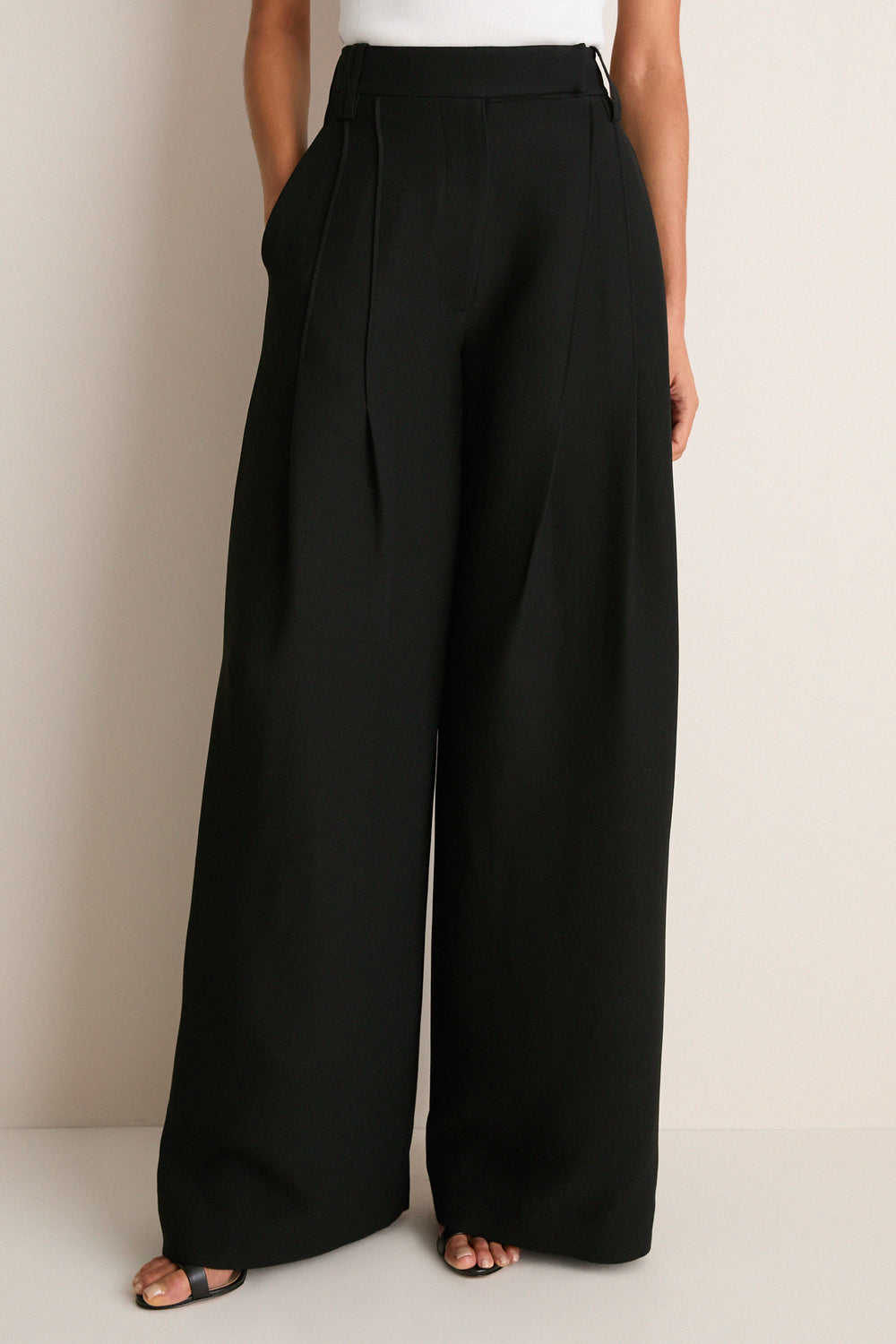 Noir Alexandra Wide-Leg Trousers