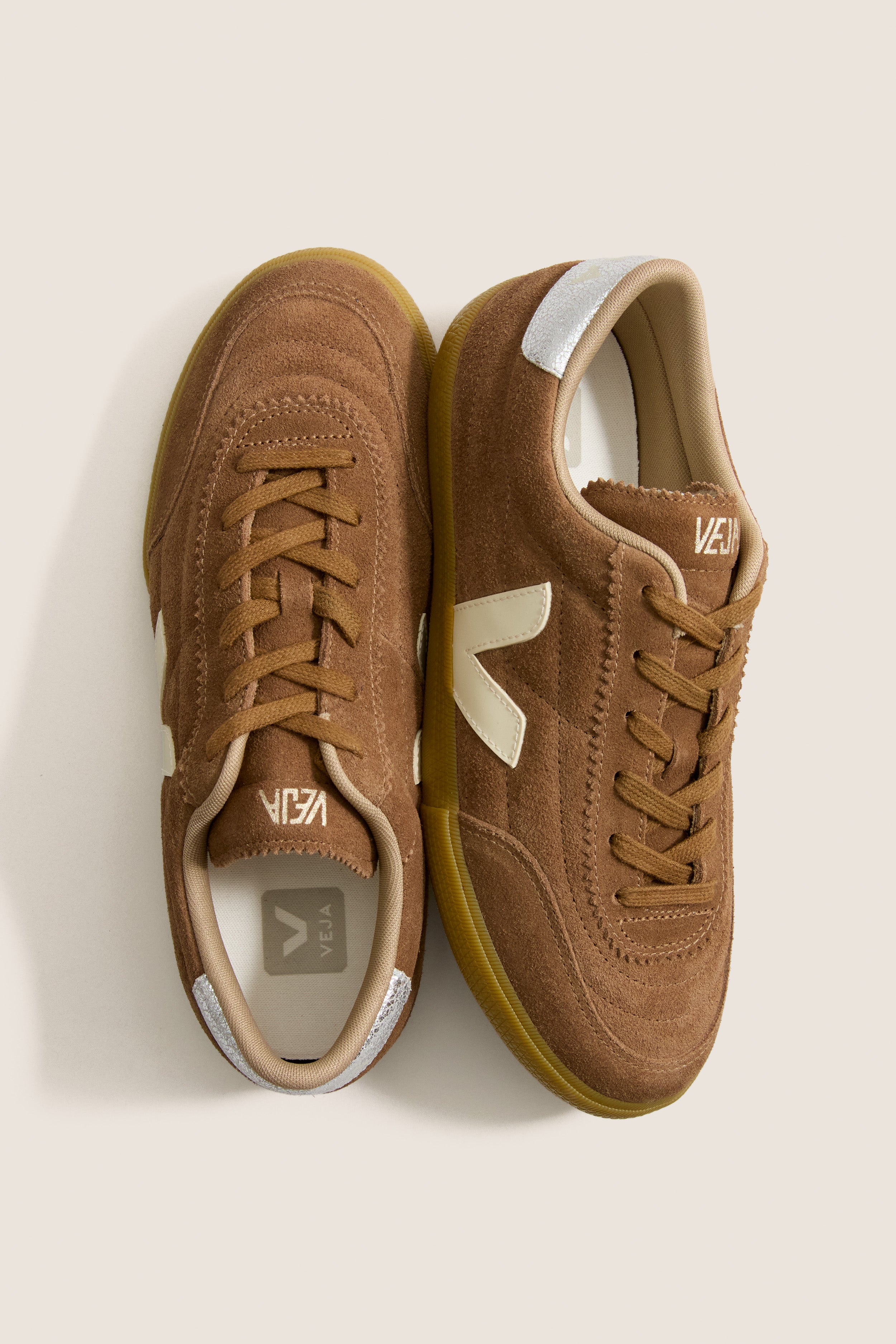 Brown Pierre Silver Suede Paneka Sneakers