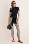 Midnight Stripe Knit Ashford Pants