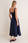 Navy Adalee Midi Dress