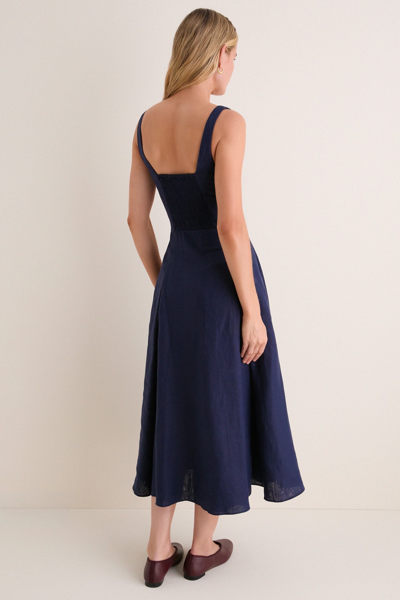 Navy Adalee Midi Dress