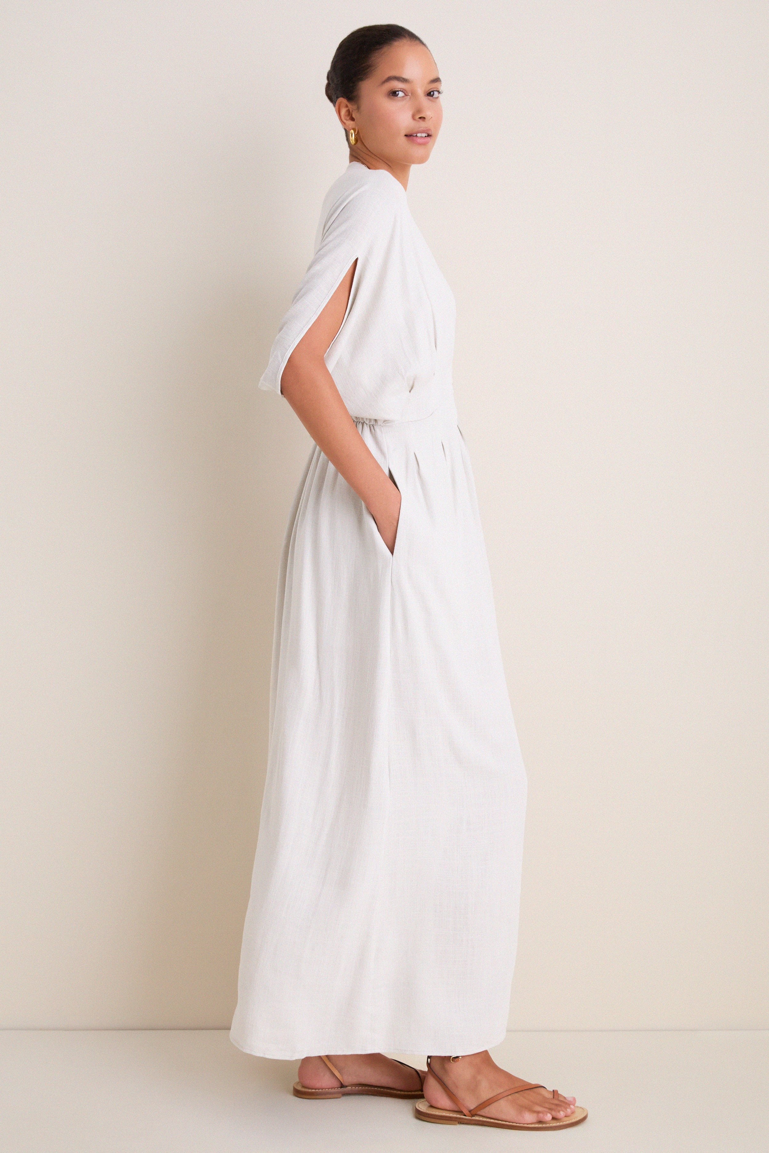 Stone Caftan Midi Dress