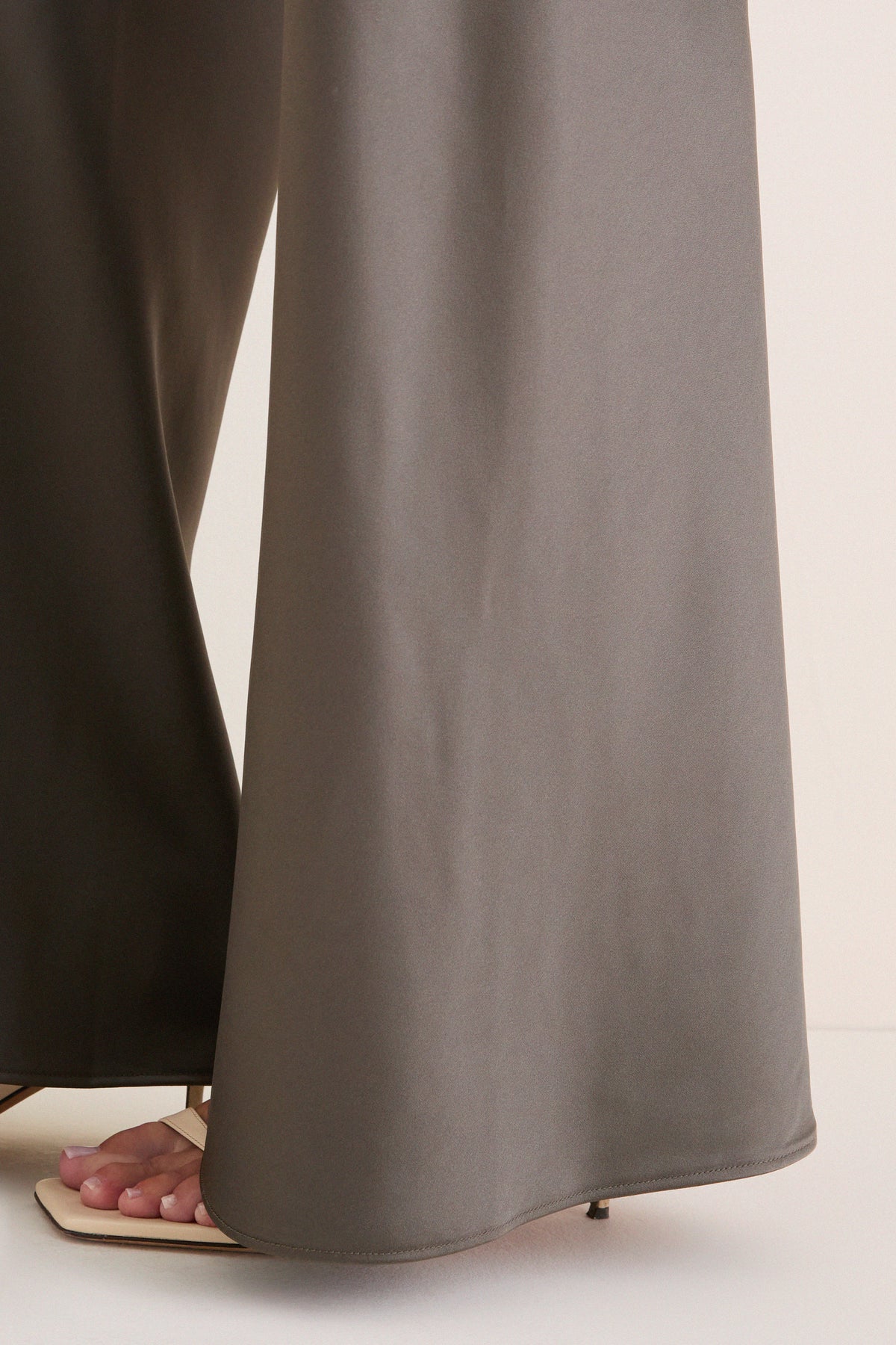 Taupe Satin Colby Pants