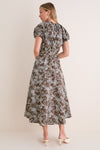 Taupe Floral Avalon Midi Dress