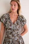 Taupe Floral Avalon Midi Dress