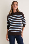 Chocolate Striped Marin Sweater