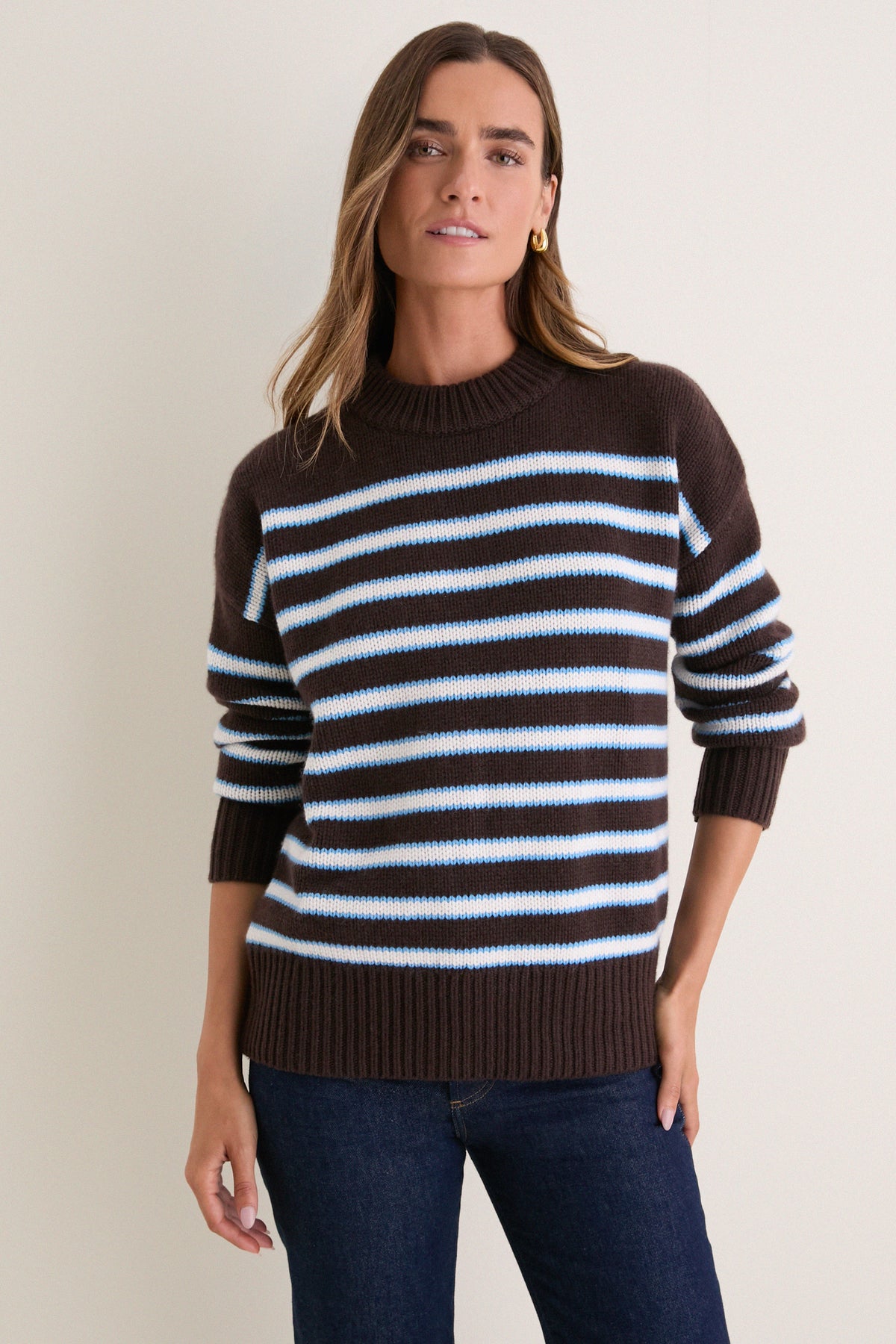 Chocolate Striped Marin Sweater
