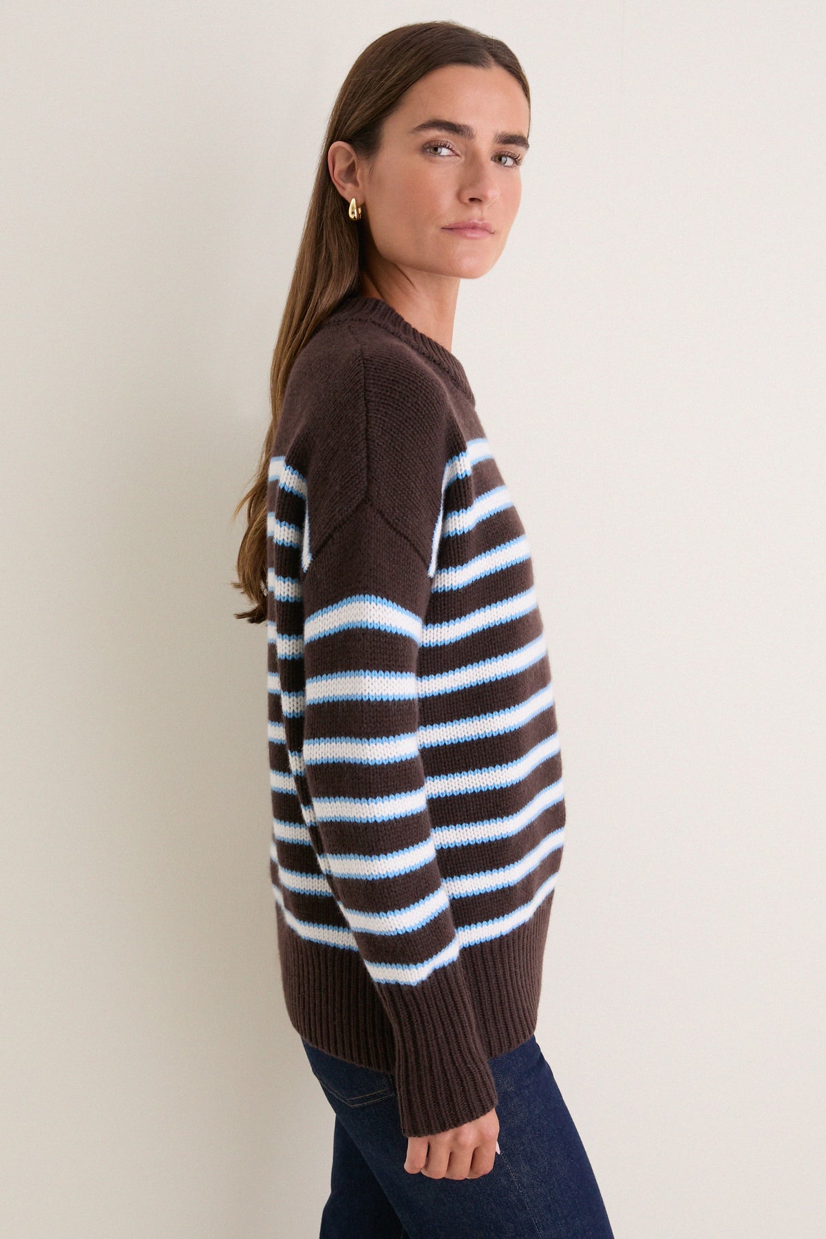Chocolate Striped Marin Sweater