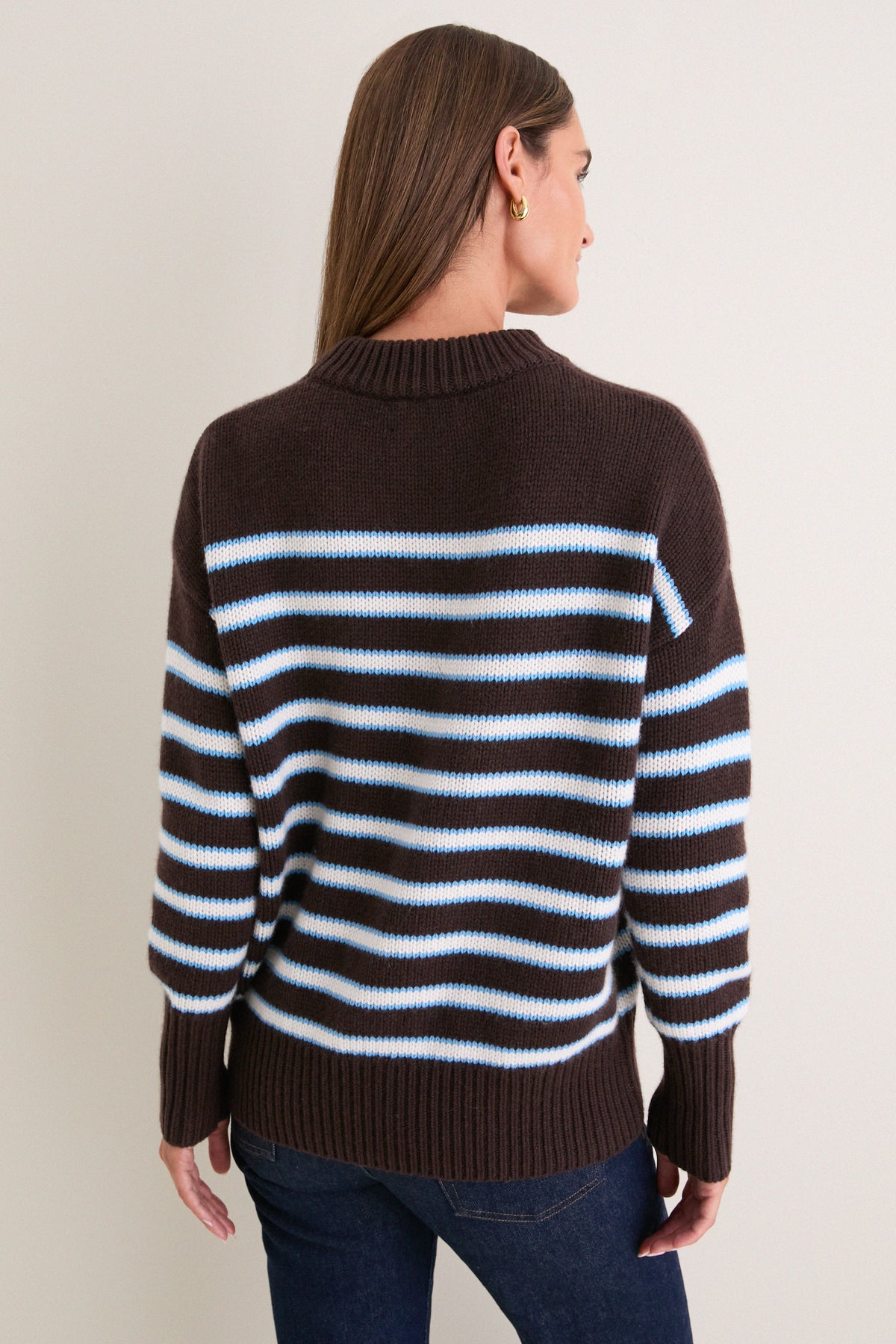 Chocolate Striped Marin Sweater