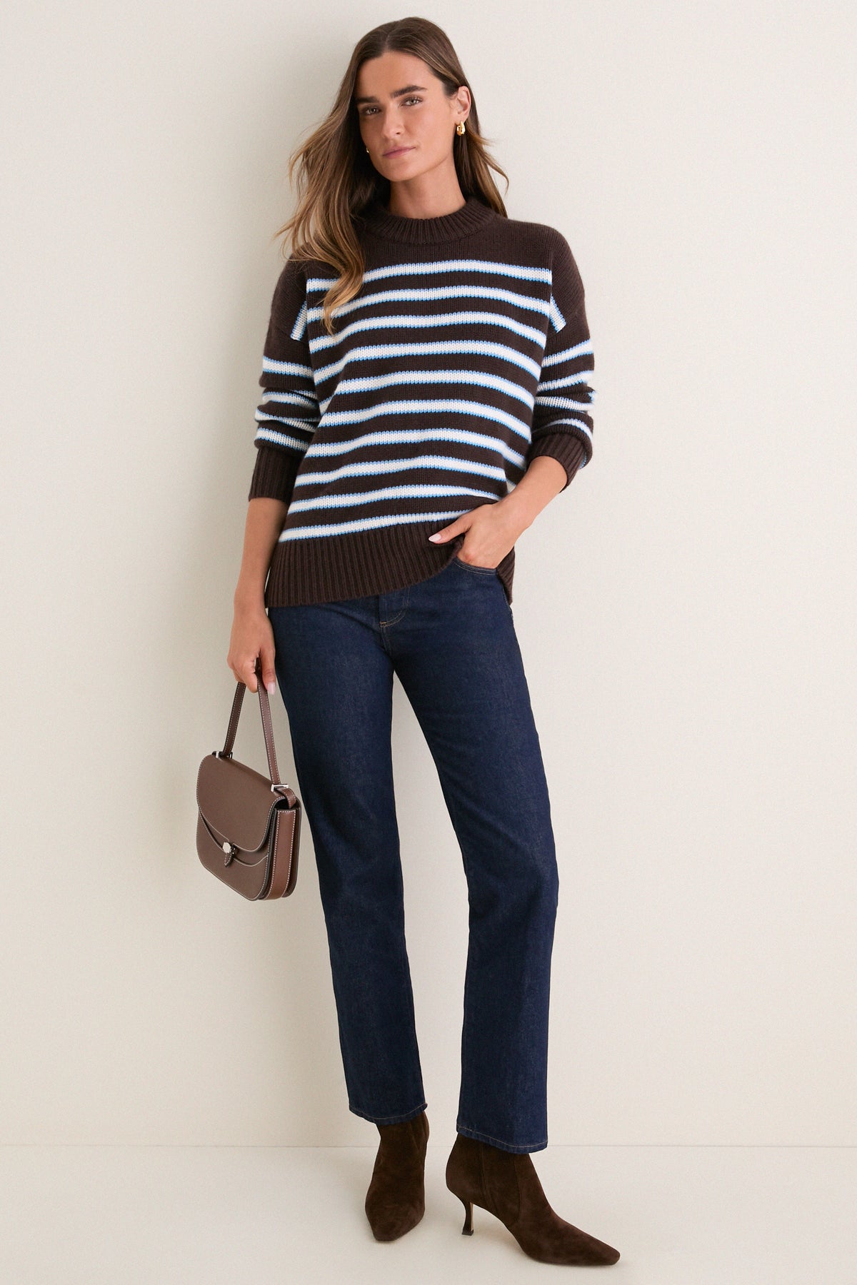Chocolate Striped Marin Sweater