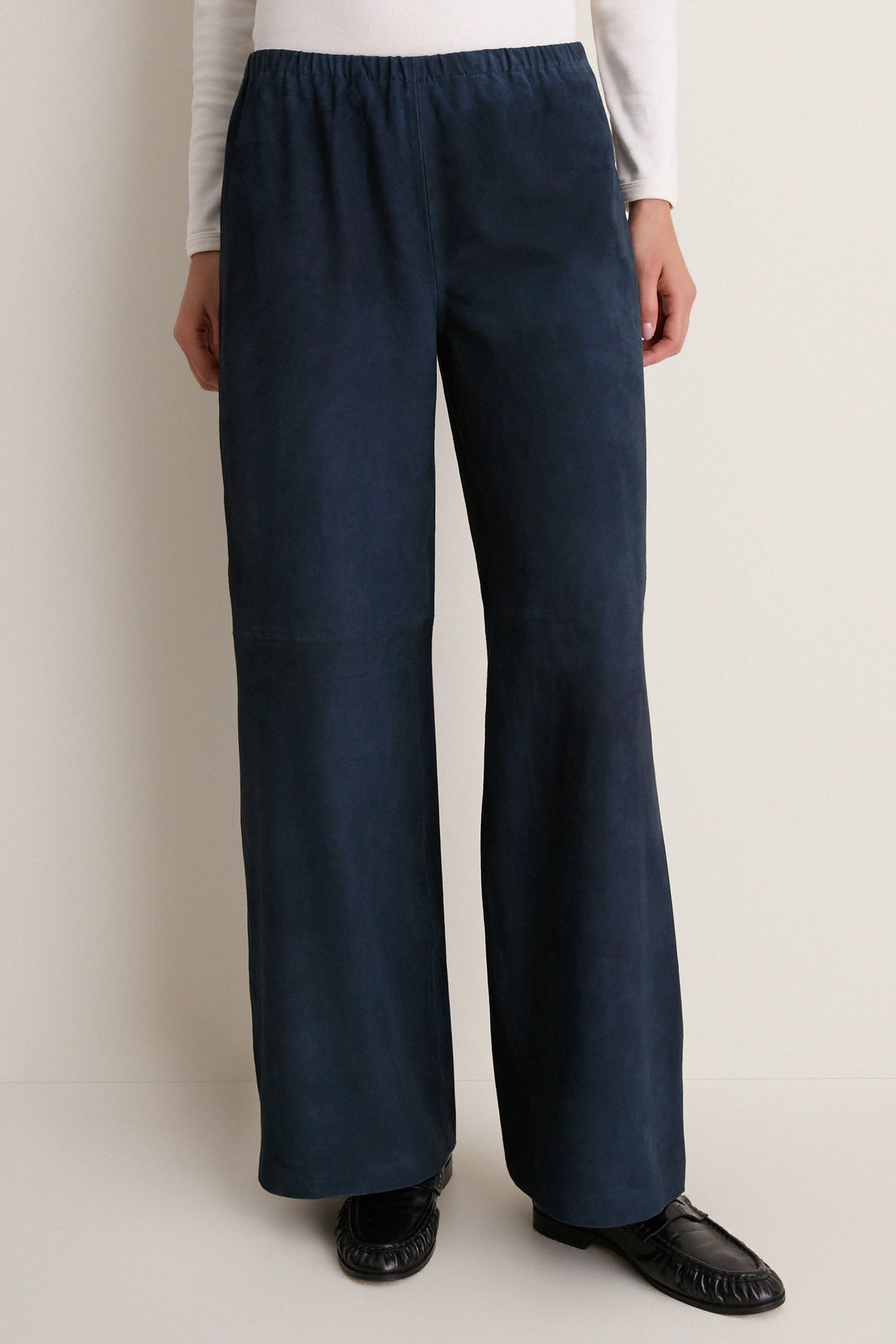 Navy Suede Colby Pants