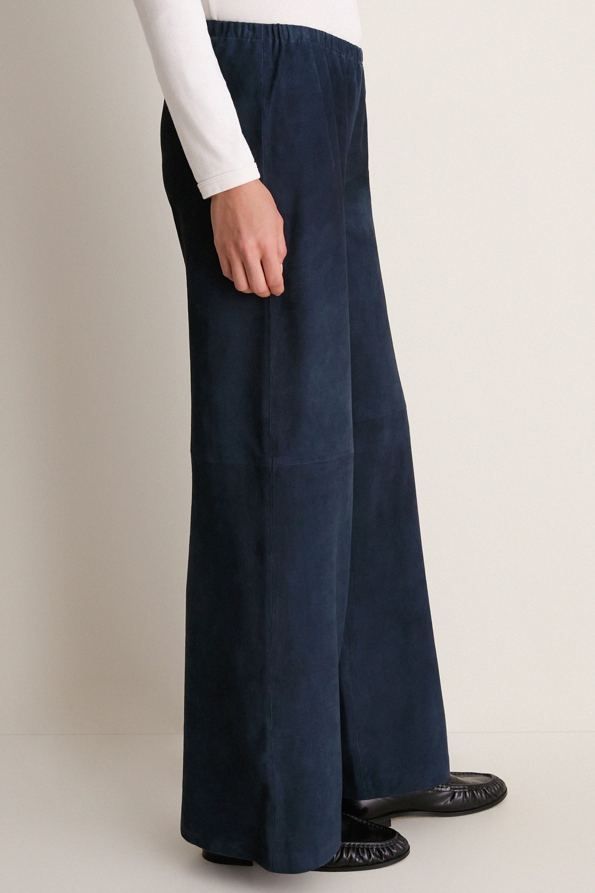 Navy Suede Colby Pants