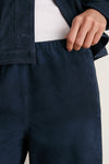 Navy Suede Colby Pants