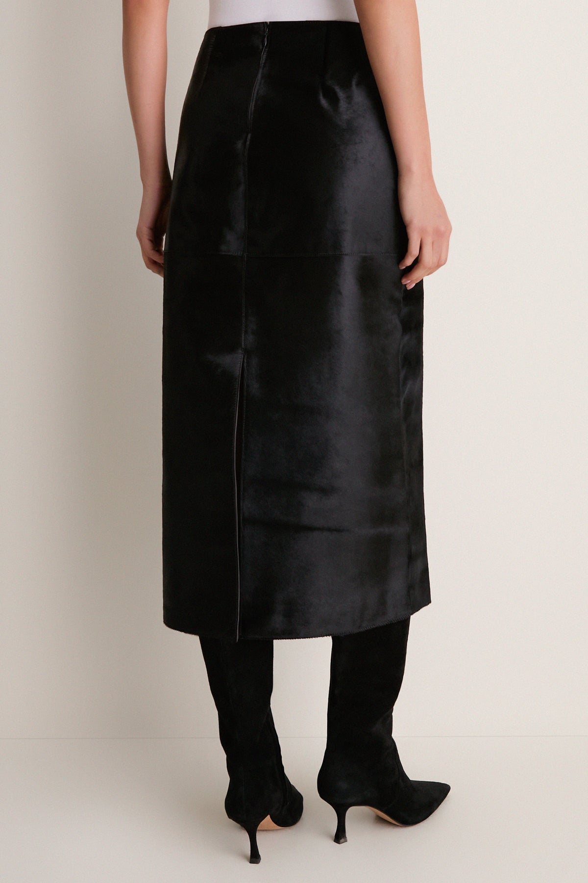 Black Pony Hair Vega Skirt