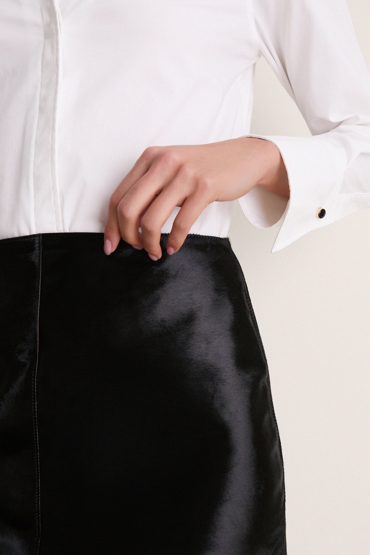 Black Pony Hair Vega Skirt