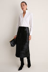 Black Pony Hair Vega Skirt