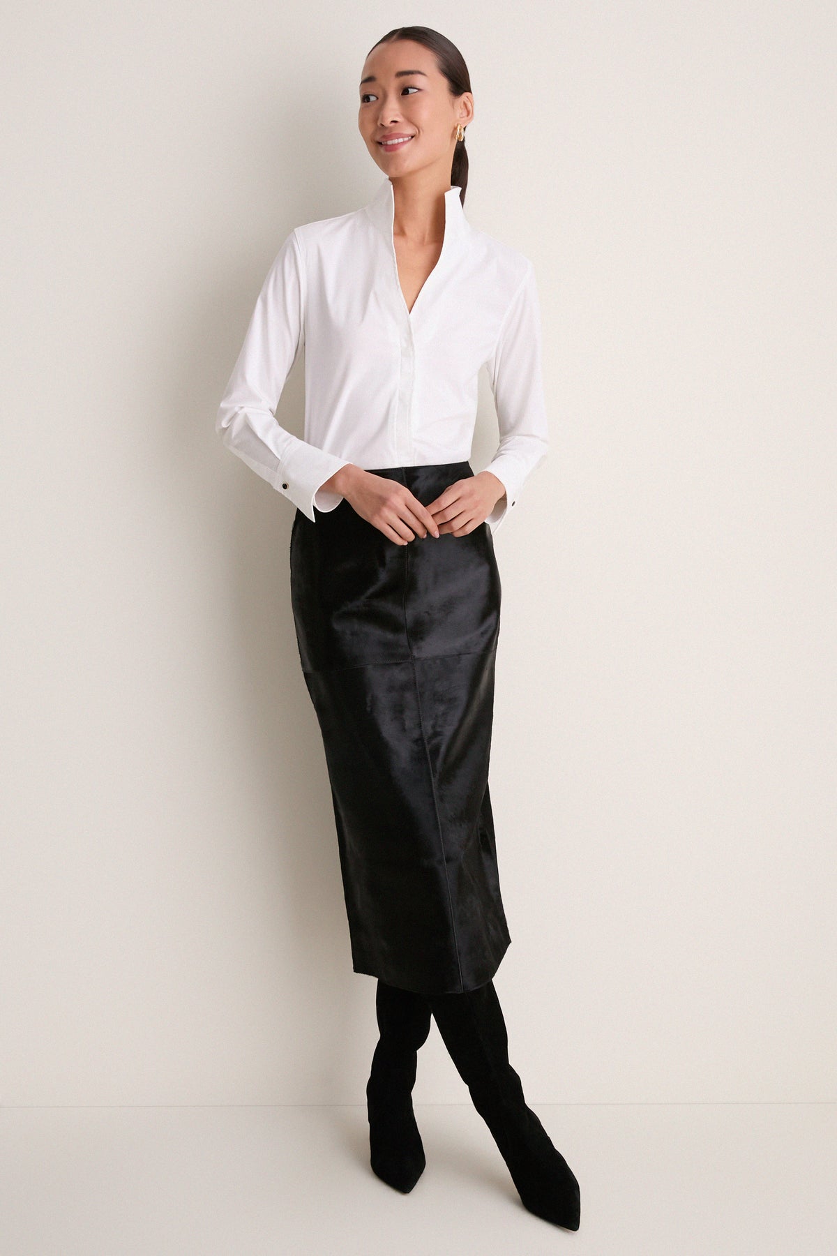 Black Pony Hair Vega Skirt
