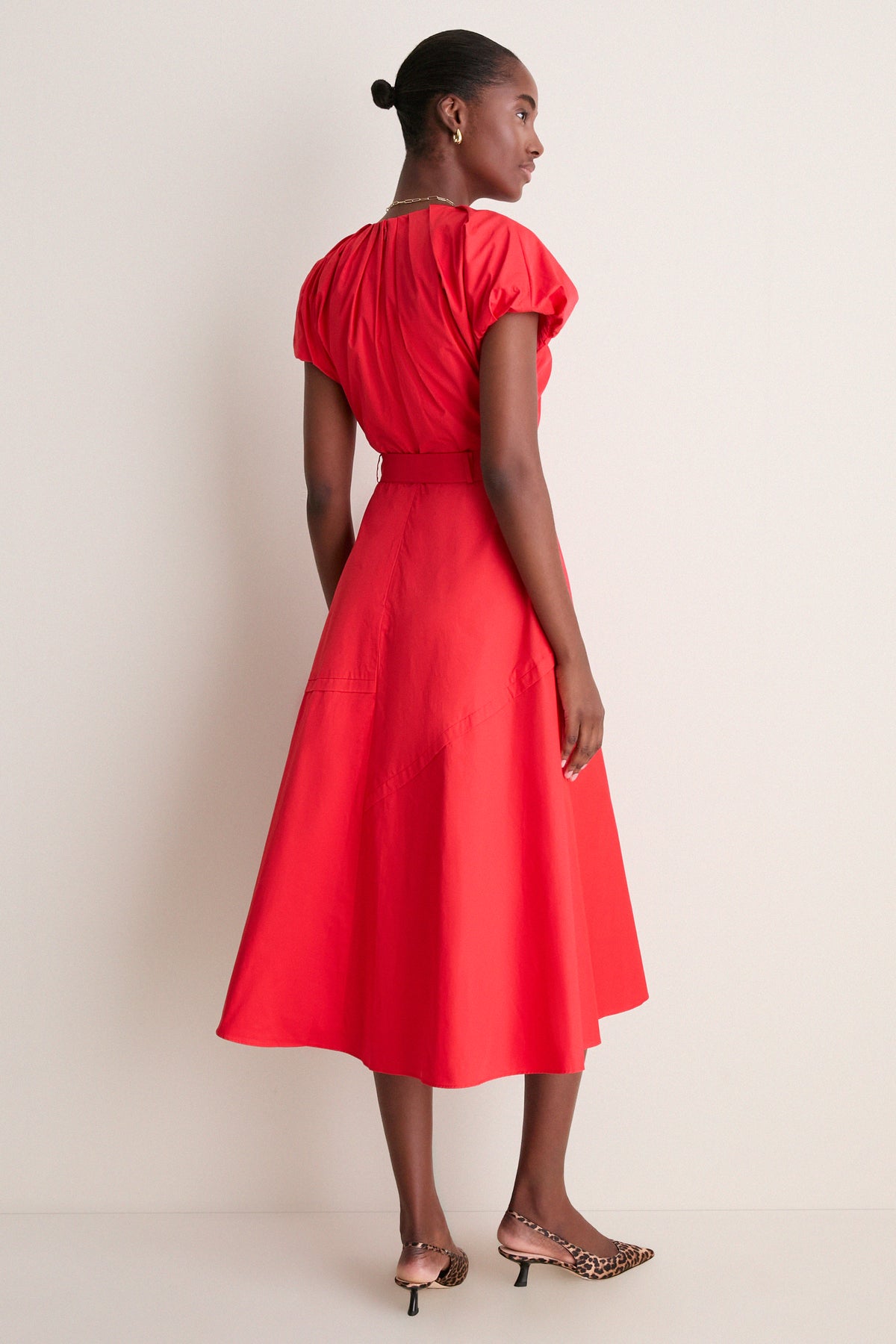 Red Avalon Midi Dress