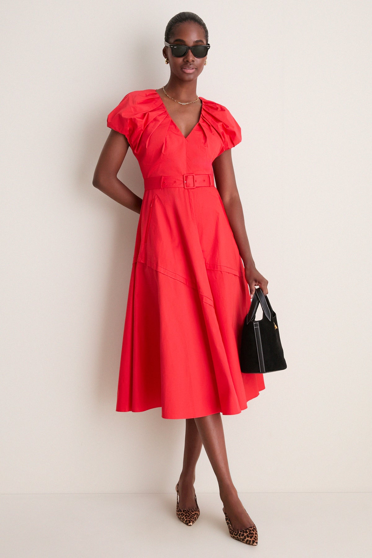 Red Avalon Midi Dress