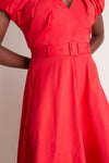 Red Avalon Midi Dress