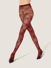 Bordeaux Floral Lace Tights