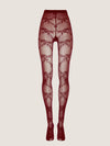 Bordeaux Floral Lace Tights