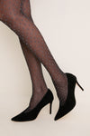 Black and Silver Shimmer Dots Tights