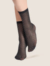 Black and Silver Shimmer Dots Socks